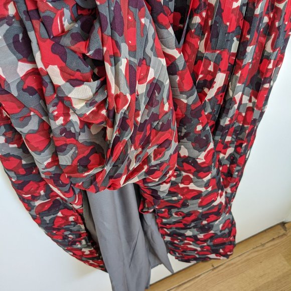 Modcloth black and red pleated maxi dress - Picture 4 of 6